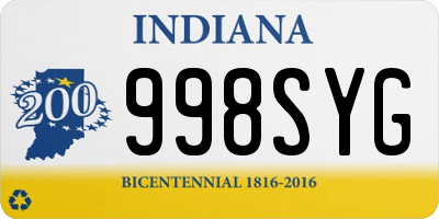 IN license plate 998SYG