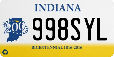 IN license plate 998SYL