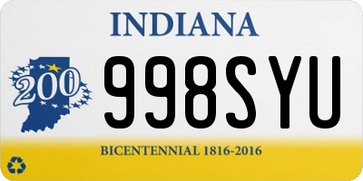 IN license plate 998SYU