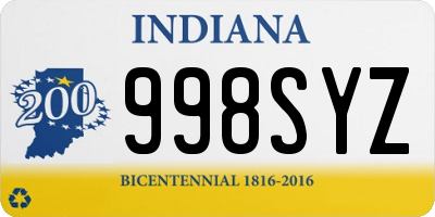 IN license plate 998SYZ