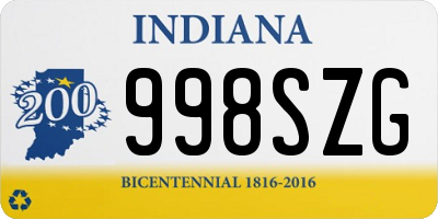 IN license plate 998SZG