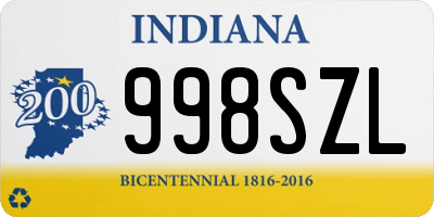 IN license plate 998SZL