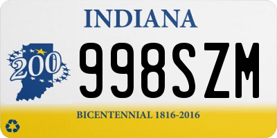 IN license plate 998SZM