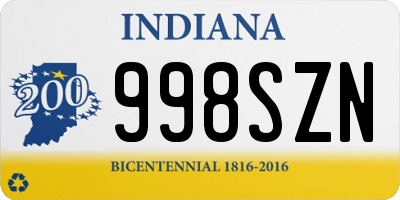 IN license plate 998SZN