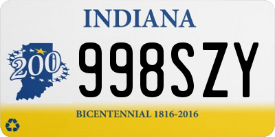 IN license plate 998SZY