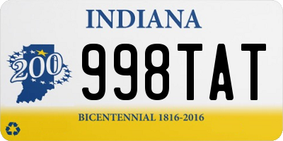 IN license plate 998TAT