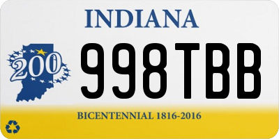 IN license plate 998TBB