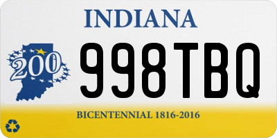 IN license plate 998TBQ