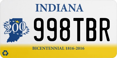 IN license plate 998TBR