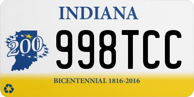 IN license plate 998TCC