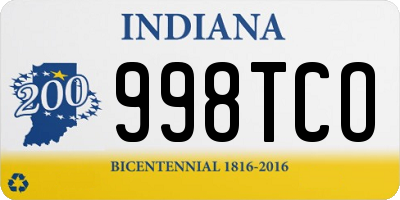 IN license plate 998TCO