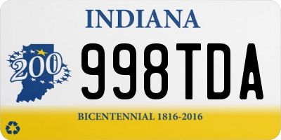 IN license plate 998TDA