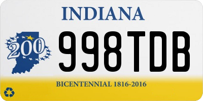 IN license plate 998TDB