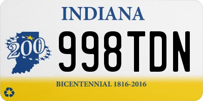 IN license plate 998TDN