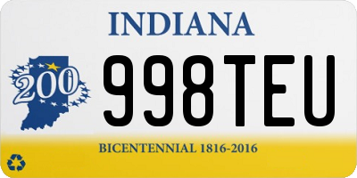 IN license plate 998TEU