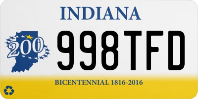 IN license plate 998TFD