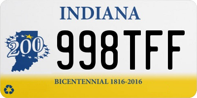 IN license plate 998TFF