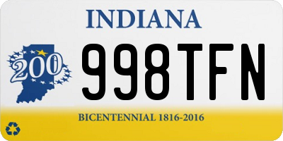 IN license plate 998TFN