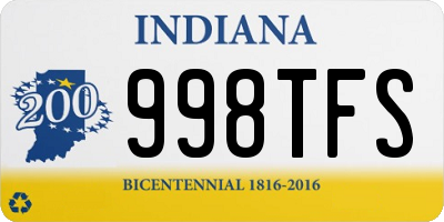 IN license plate 998TFS