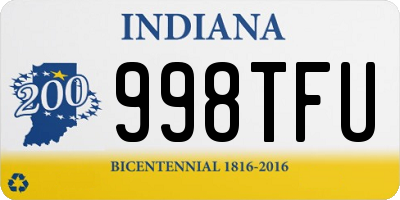 IN license plate 998TFU