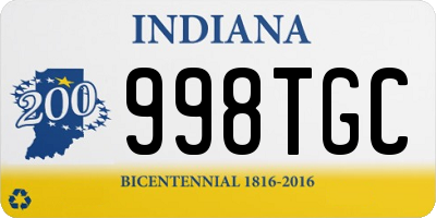 IN license plate 998TGC