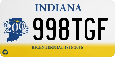 IN license plate 998TGF