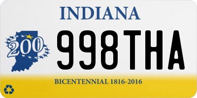 IN license plate 998THA