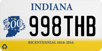 IN license plate 998THB
