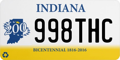 IN license plate 998THC