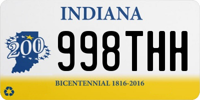 IN license plate 998THH