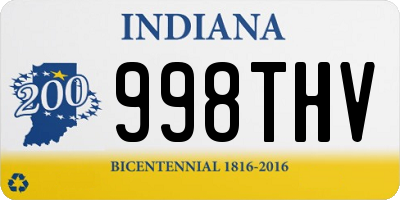 IN license plate 998THV