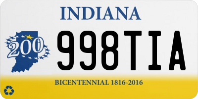 IN license plate 998TIA