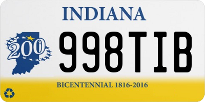 IN license plate 998TIB