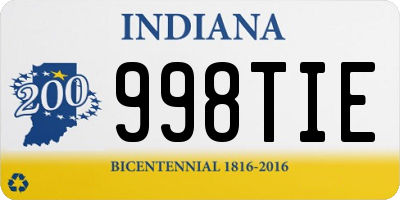 IN license plate 998TIE