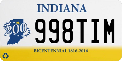 IN license plate 998TIM