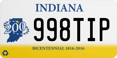 IN license plate 998TIP