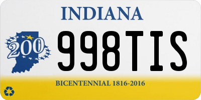 IN license plate 998TIS