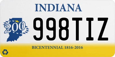 IN license plate 998TIZ