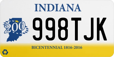 IN license plate 998TJK