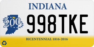 IN license plate 998TKE