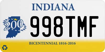 IN license plate 998TMF