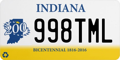 IN license plate 998TML