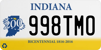IN license plate 998TMO