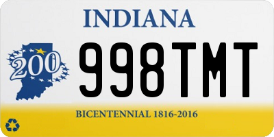 IN license plate 998TMT