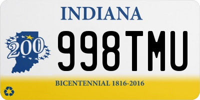 IN license plate 998TMU