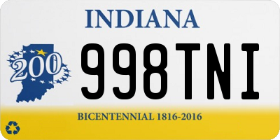 IN license plate 998TNI