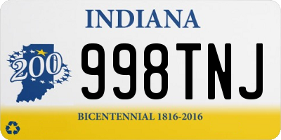 IN license plate 998TNJ