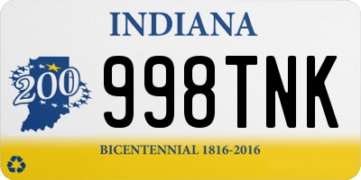 IN license plate 998TNK