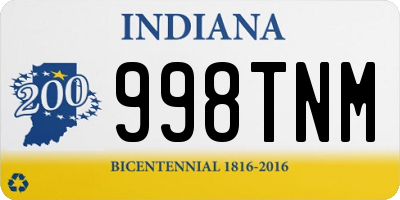 IN license plate 998TNM