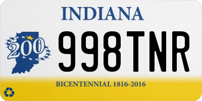 IN license plate 998TNR